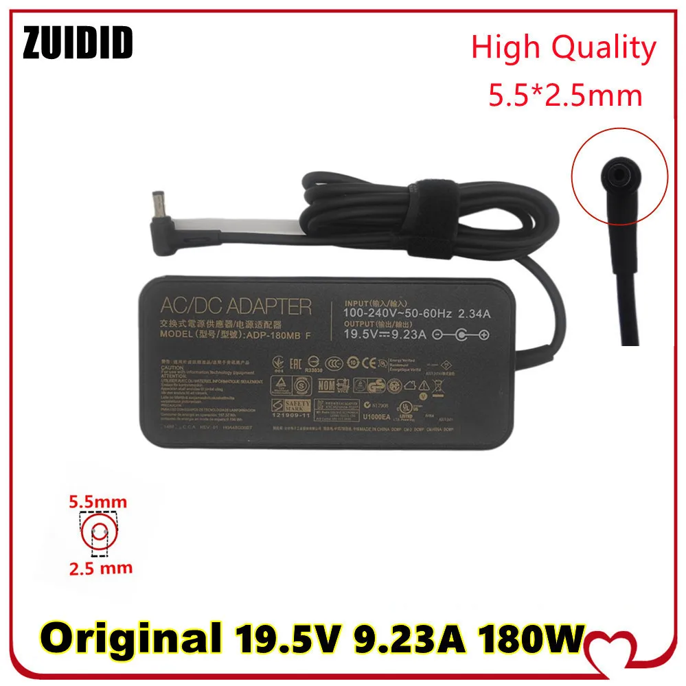 gaming 180w 19 5v 9 23a 5 52 5mm laptop adapter for asus rog g75 g75vw gl502vtgl502v g75vx gl502 g750jmn charger power supply free global shipping