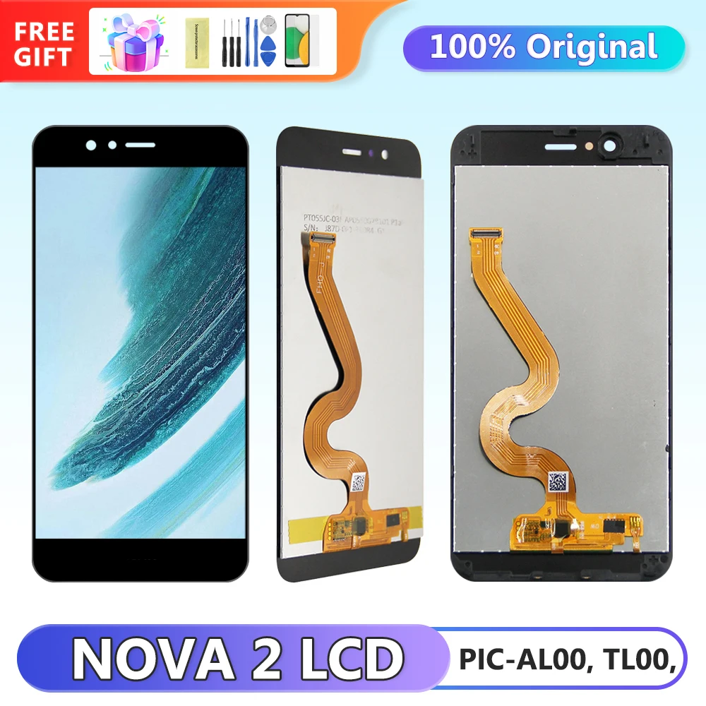 5,0 'Nova 2 экран дисплея, для Huawei nova 2 PIC-AL00 Lcd дисплей цифровой сенсорный экран Замена с рамкой