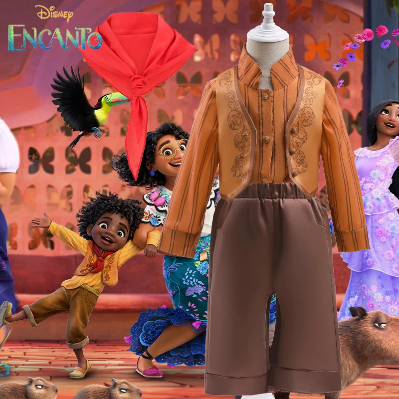 

Disney Anime Encanto Antonio Costume For Boy Madrigal Cosplay Outfit Disfraz Wig Fantasia Halloween Suit For Kids Party Dress