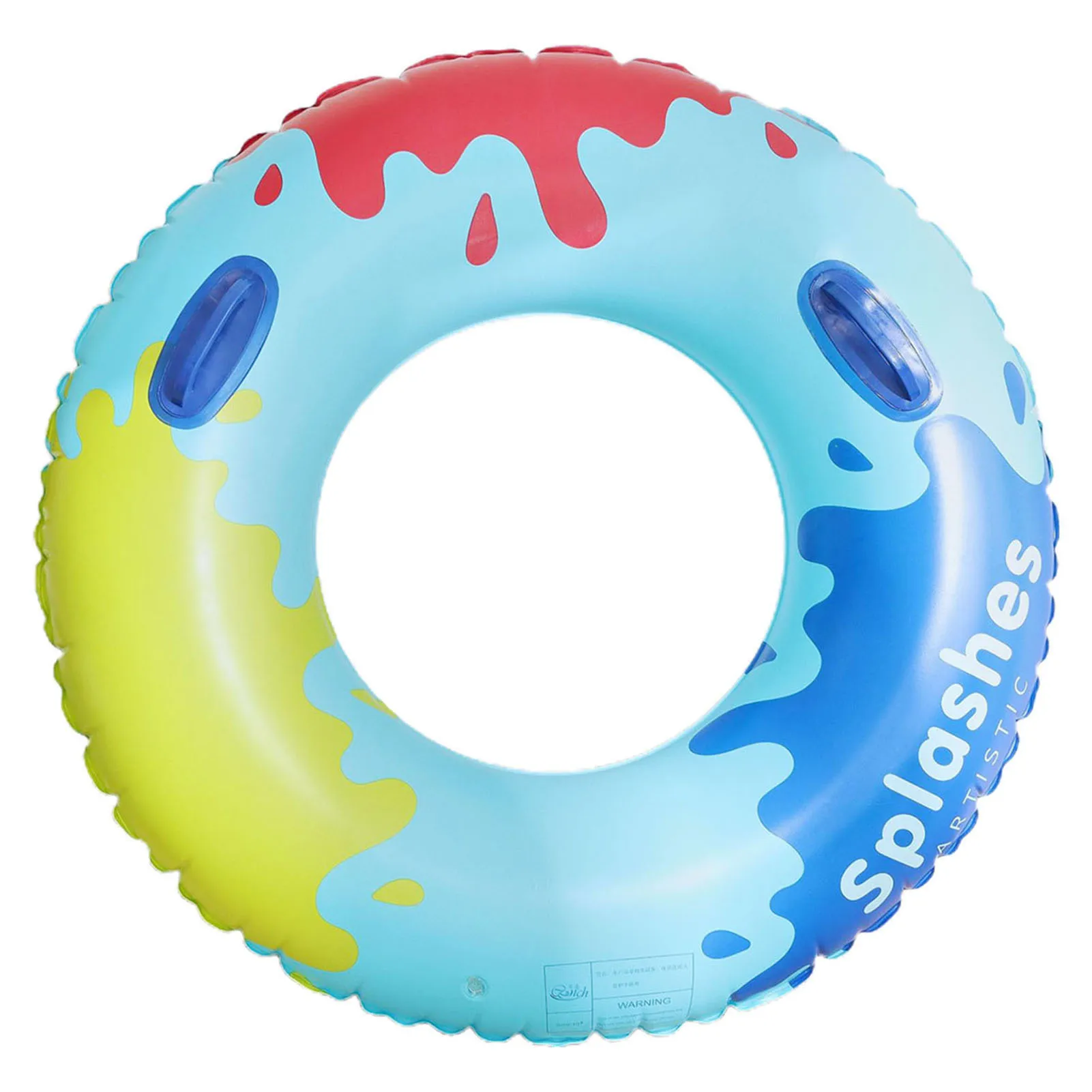 

Hot Swimming Ring Inflatable Pool Floats PVC Swimming Rings with Handle for Adults 1 PC Colorful Lightweight Safety Protection