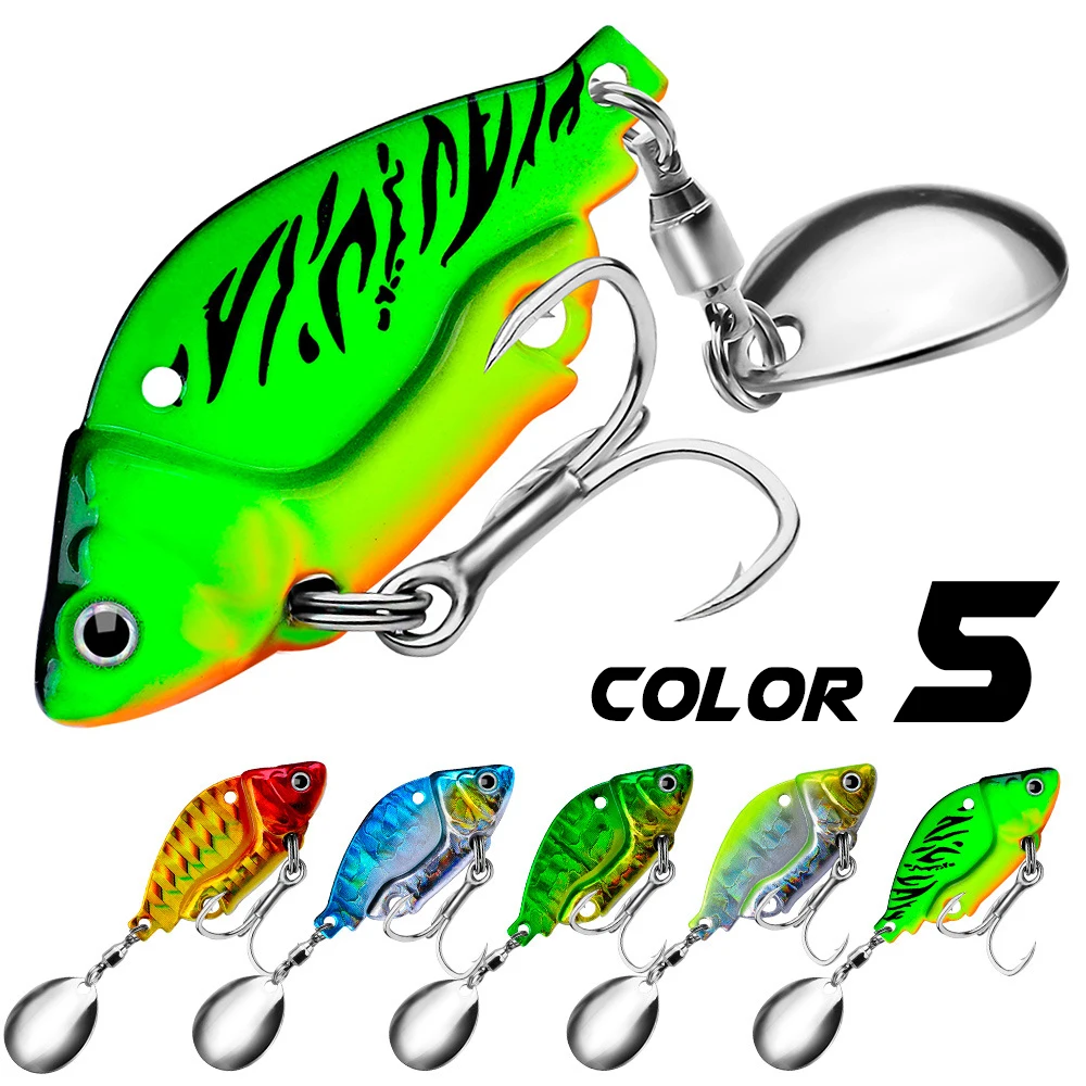 

VIB Fishing Lure 9G 12G Vibration Baits Fishing Tackle Accessories with 1 Spinner for Freshwater Saltwater Fish