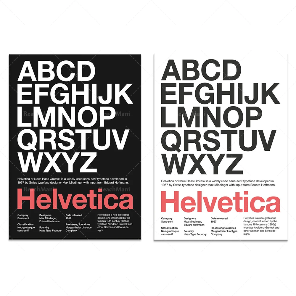 Плакат со шрифтом Helvetica-типографический плакат. Подарки для дизайнеров.