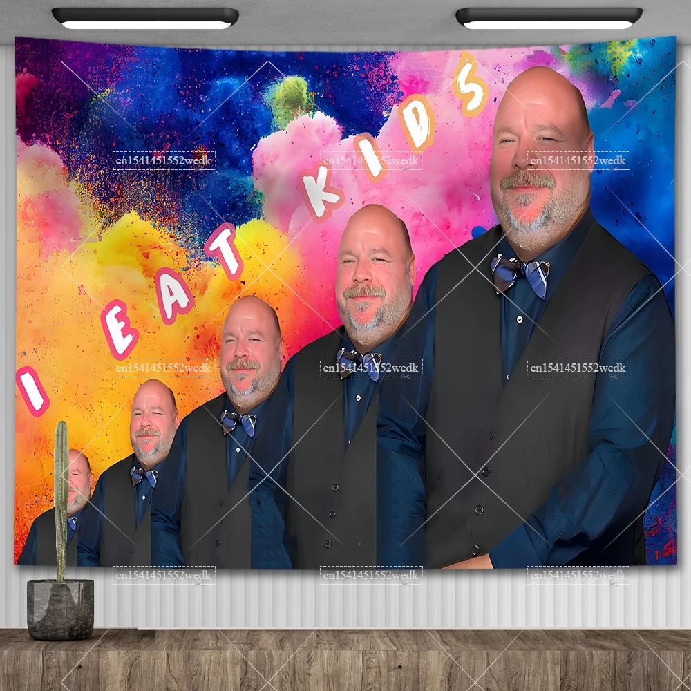 Забавный беретм гобелен I Eat Kids гобелены для спальни мемы флаги настенный