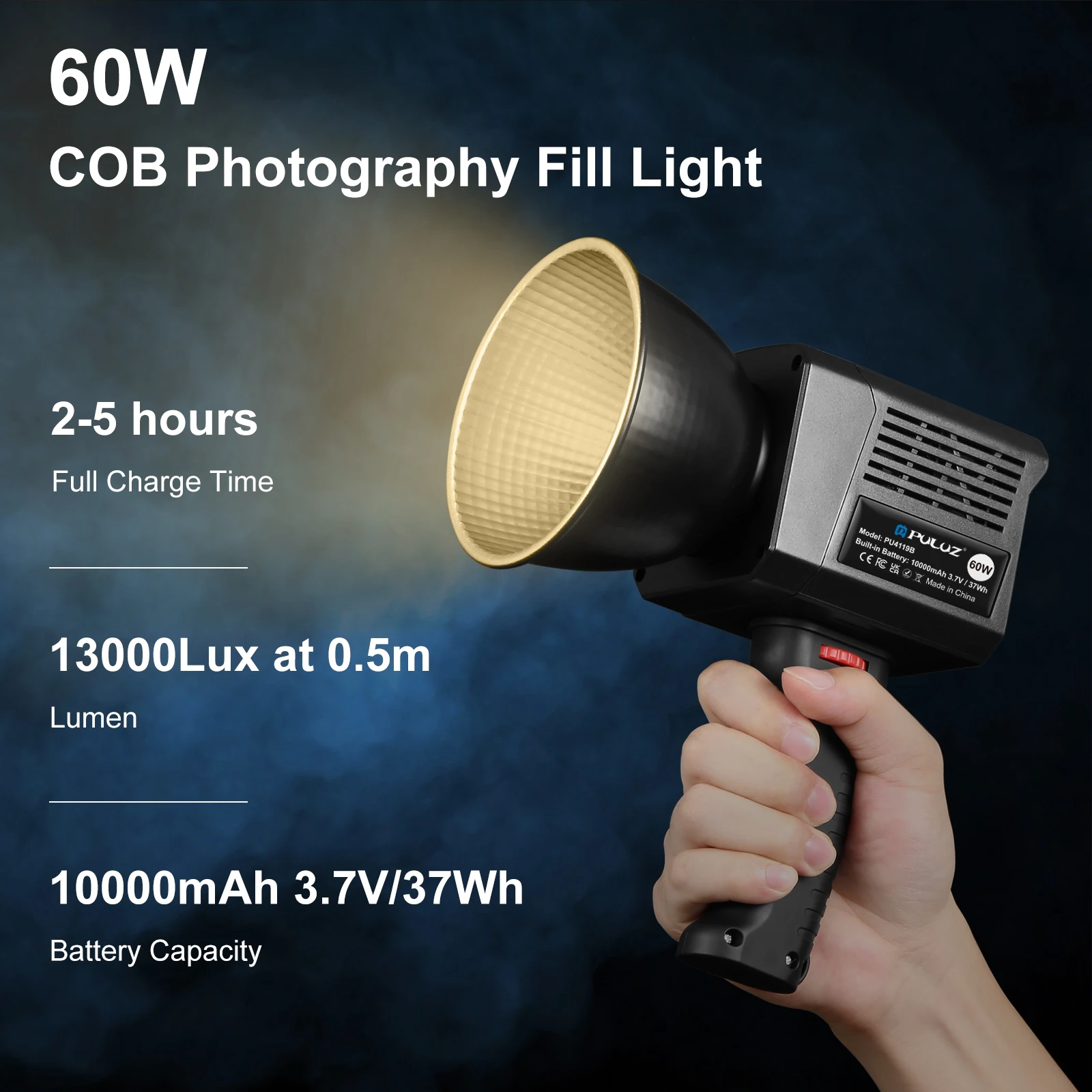 Светодиодный студийный светильник PULUZ 60 Вт 2500K-6500K