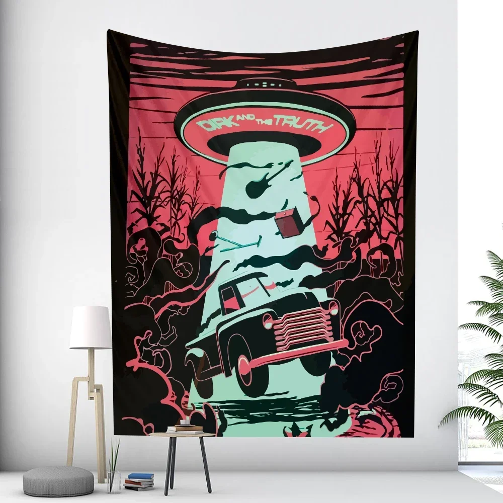 Настенный Коврик для йоги в стиле бохо с рисунком инопланетянина НЛО таро