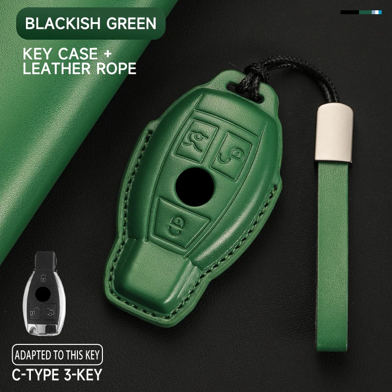 

Чехол для ключей из натуральной кожи, сумка для ключей для Mercedes Benz A C E S G Class GLC CLE CLA GLB GLK GLS, защитный комплект аксессуаров