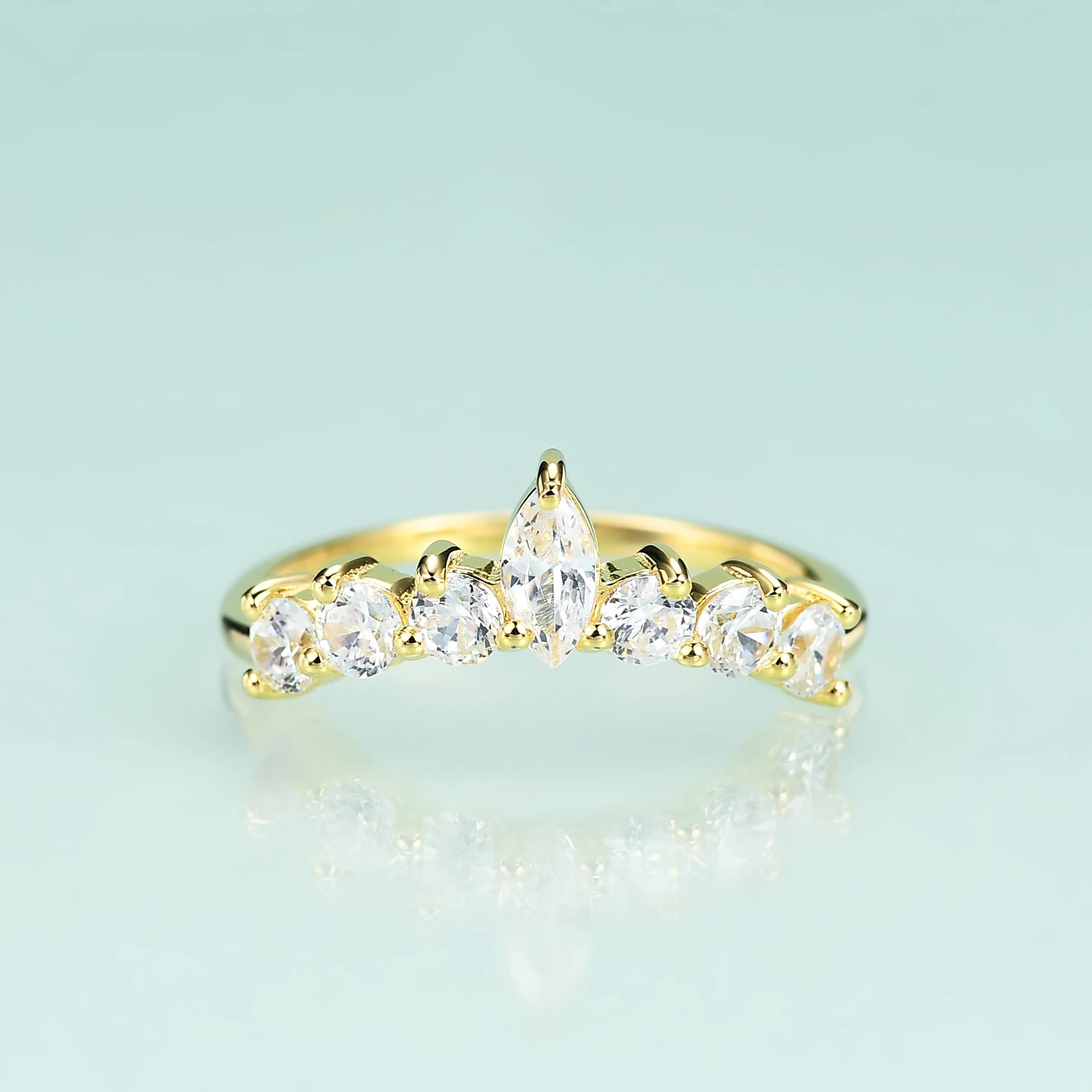 

Красота драгоценного камня, золото 14 карат для женщин, искусственное серебряное кольцо диамии с фианитом, Изящные Ювелирные Кольца, улучшенный подарок