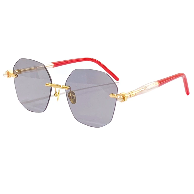 Sunglasses Female Rimless Square Eyeglasses Summer Gradient Sun Glasses Big Oculos Feminino De Sol UV400