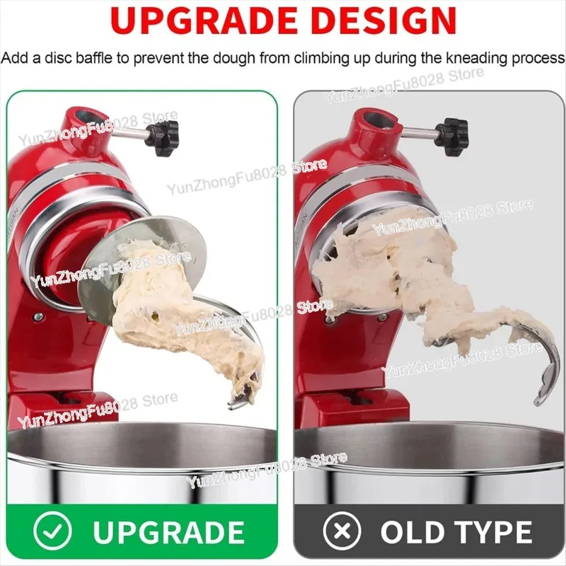 Фото Спиральный крюк для теста из нержавеющей стали для миксеров KitchenAid, подходит для чаш объемом 4,5-5 кварт для миксеров с поворотной головкой. №4