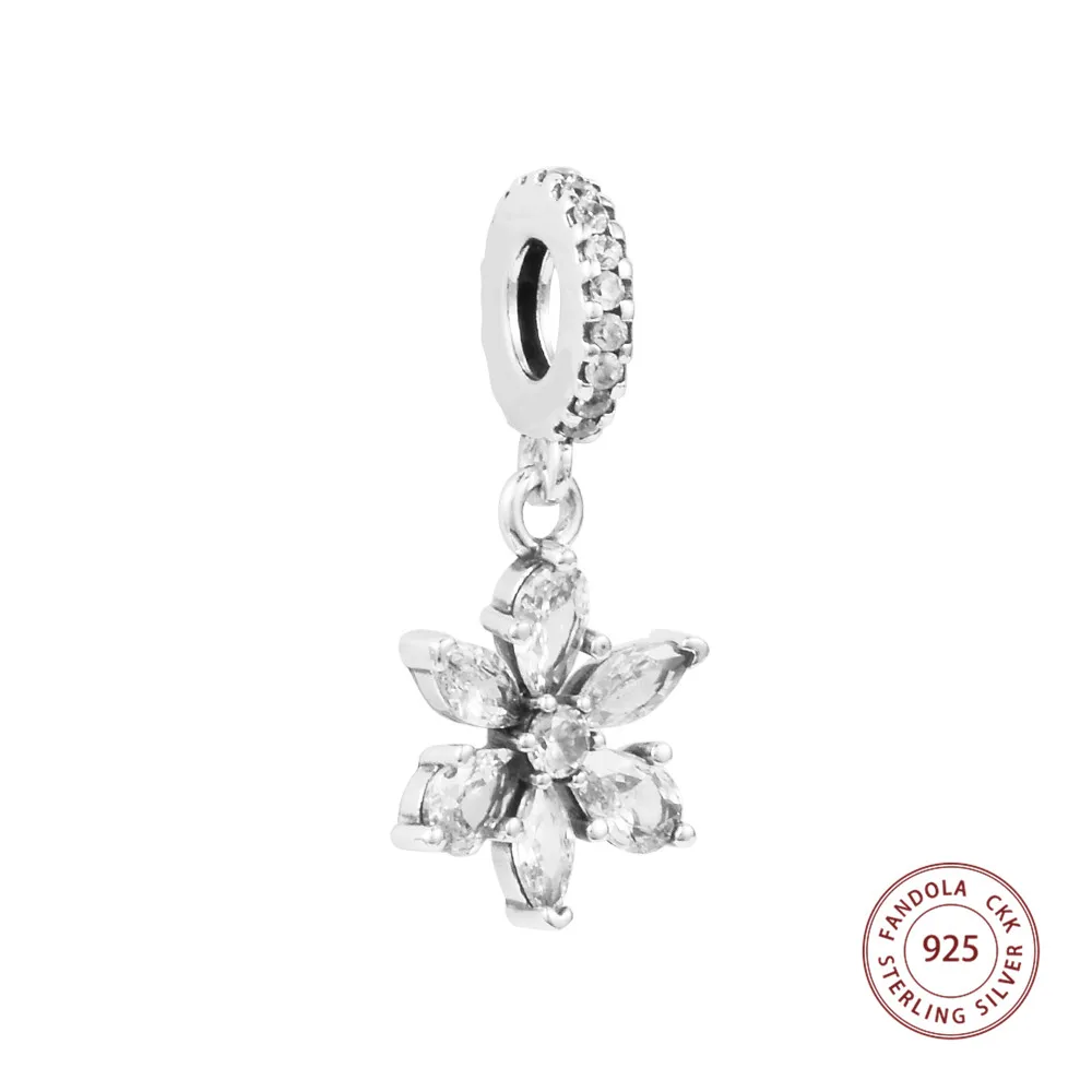 

Fits Pandora Bracelets Sparkling Herbarium Cluster Dangle Charm Original 925 Sterling Silver Beads for Jewelry Women Plata