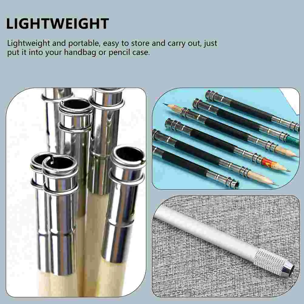 15 шт. металлические удлинители для карандашей детские грифельные карандаши