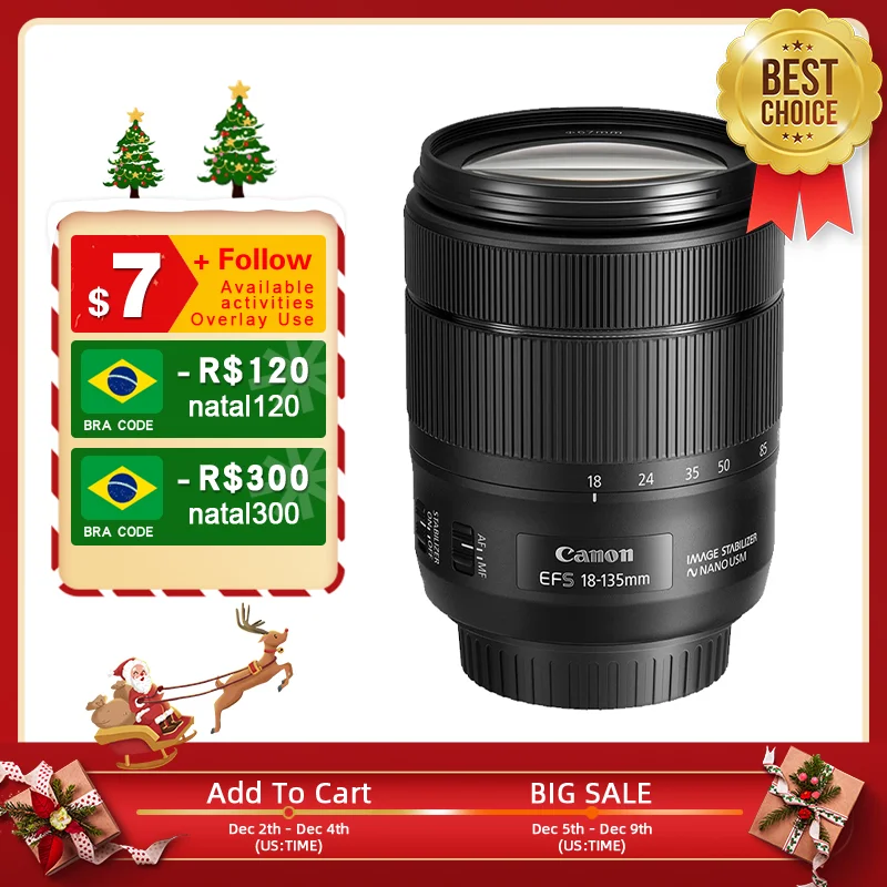 Canon EF-S 18-135 мм f/3 5-5 6 IS USM SLR объектив EOS 80D 70D 77d 800D 750d 760d 2000D запасной с общим фокусным