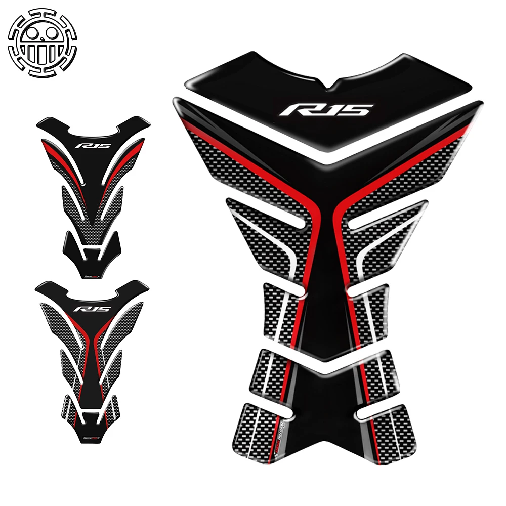 

3D Motorcycle Tank Pad Protector Decal Stickers Case for Yamaha R15 YZF-R15 Tank