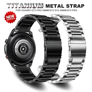 Titanium Metal Strap for Huawei Watch 3 Band GT 2 Pro GT2 Watchband for Samsung Watch 5 44mm Luxury 