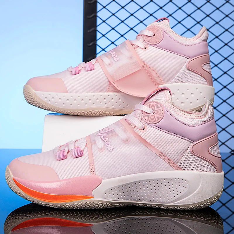 New Couple Basketball Shoes Men Non-slip Bounce Basketball Boots For Men Outdoor Breathable Gym Basket Sneakers Men Sports Shoes