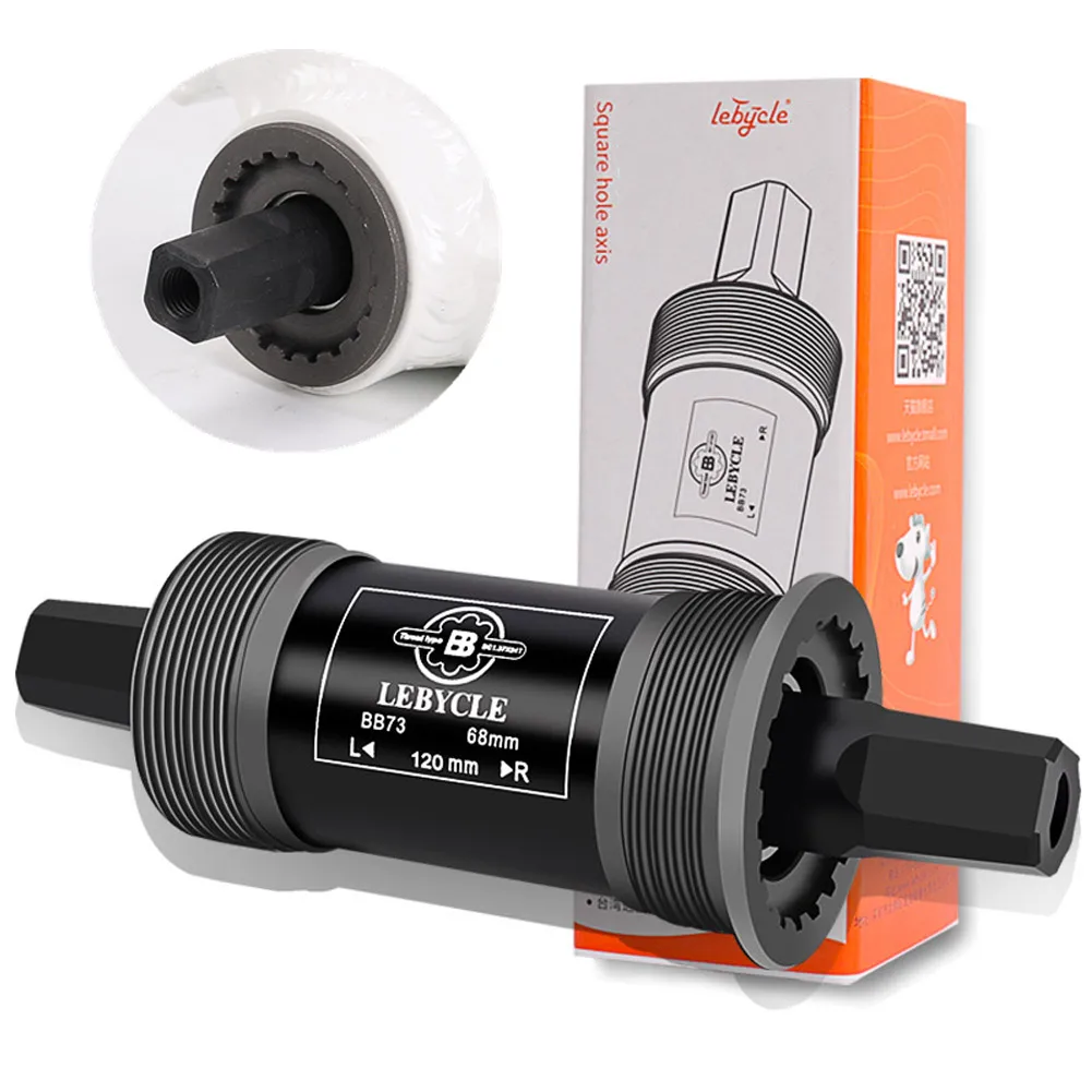 

Bicycle Bottom Central Bracket Axle 73mm Square Hole Sealed Bearing 113/122.5/124/126mm Durable Bike Central Axis Cycling Parts