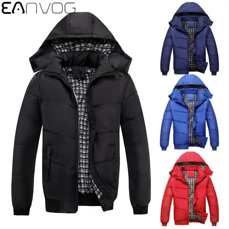 

Men's Cotton Clothes Warm Hooded Thick Puffer Jacket Coat Male Casual High Quality Overcoat Thermal Winter Parka Men Clothing