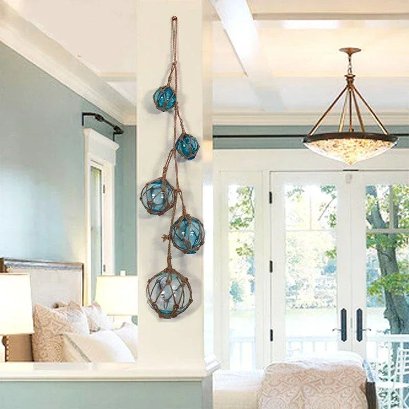 Европейский Креативный настенный подвесной пеньковый стеклянный плавающий шар