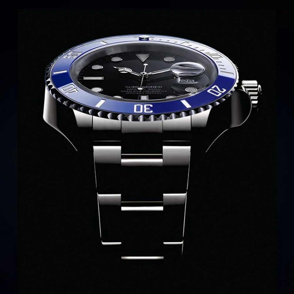 

Мужские часы с механизмом 2813 из нержавеющей стали, водонепроницаемые, 40 мм, автоматические механические часы Sapphire 904L