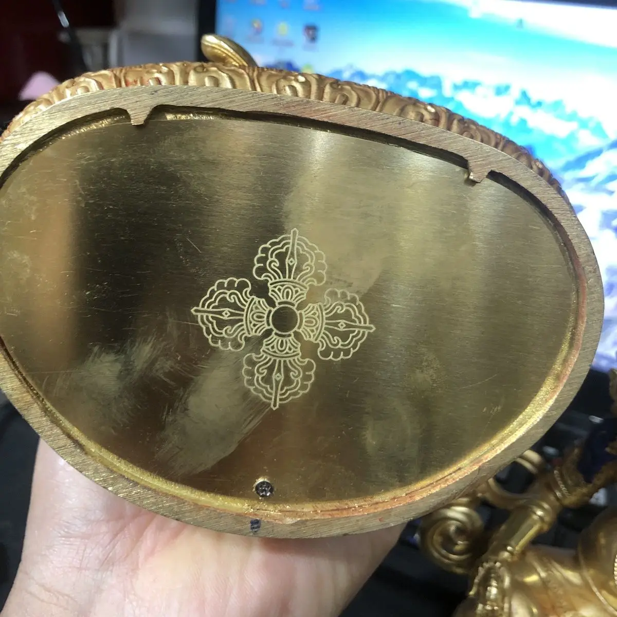 Статуэтка Гуру Ринпоче Будды из чистой меди 7 дюймов тибетская буддийская Seiko