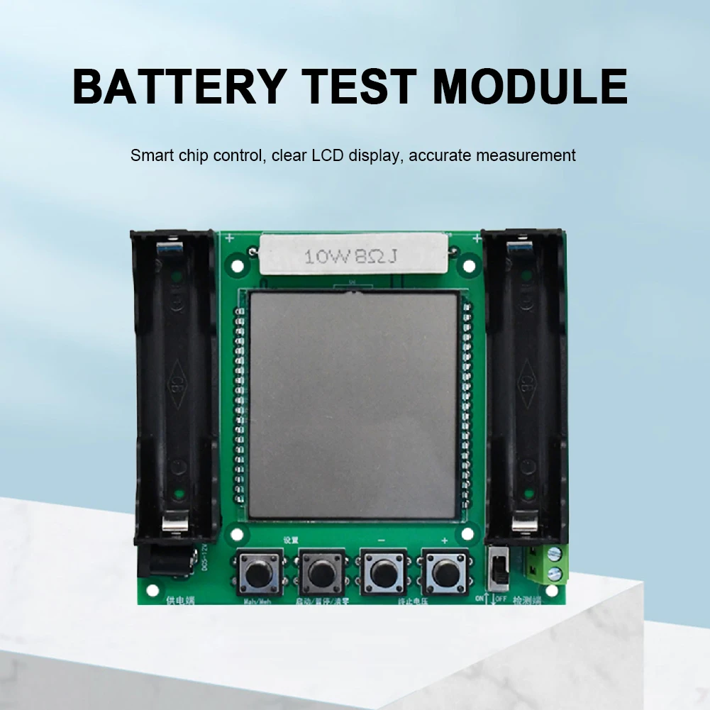 

Модуль тестера емкости аккумулятора, высокоточный модуль детектора мощности аккумулятора, ЖК-дисплей, Цифровой тестер аккумулятора 18650, из...