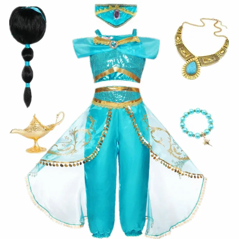 Костюм Принцессы Жасмин Для Девочек 2024 Хэллоуин Карнавал Классический Косплей