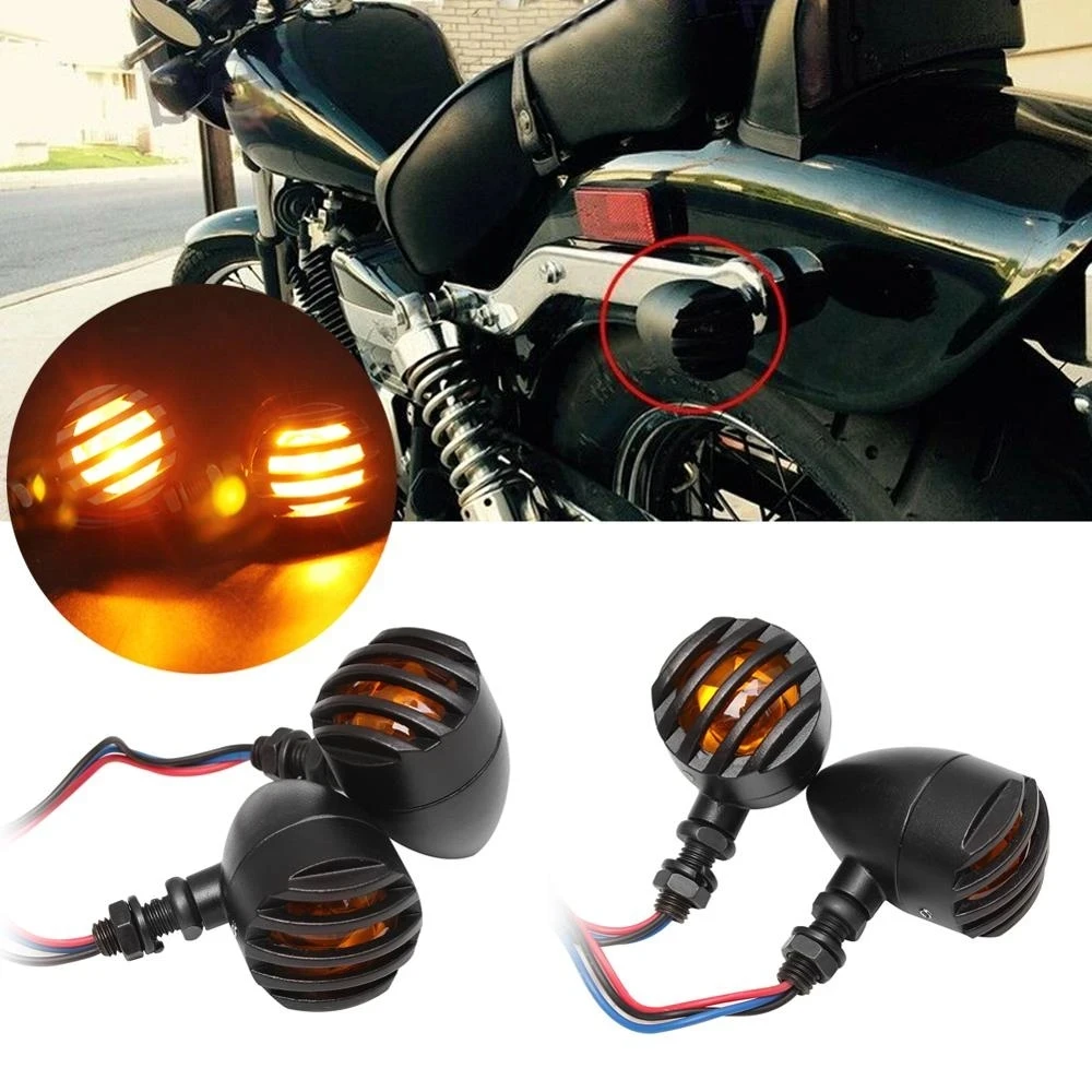 

1Pcs Retro Motorcycle Turn Signals Light Bulb Blinker Lights Metal Indicators Light 12V 5W