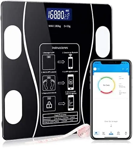 

Analizador de composición corporal digital Smart Scale Bluetooth 4.0, 396 lbs, 70 Correlation Data Support High Accuracy
