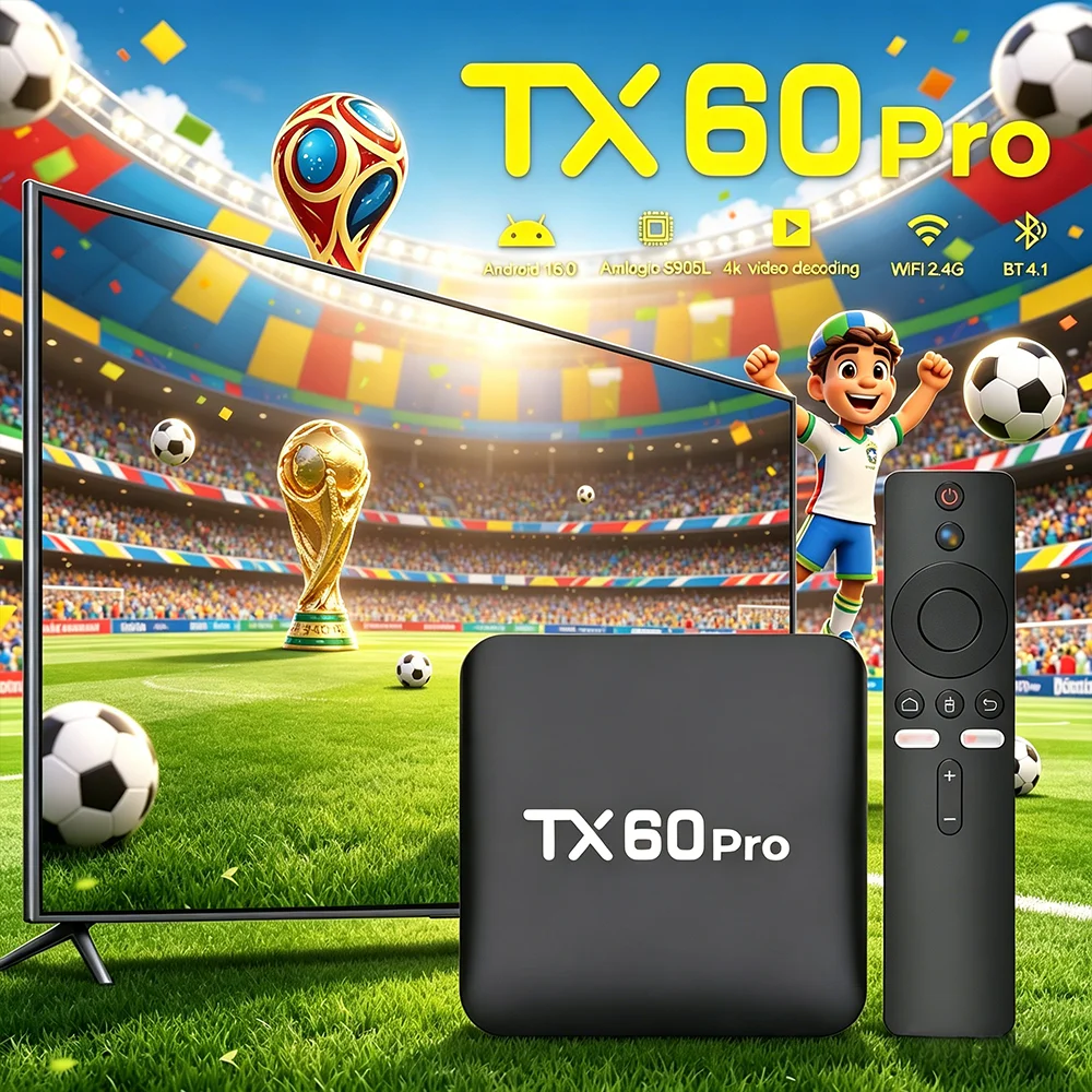 Фото ТВ-приставка Velec TX60 Pro, 16 ГБ+256 ГБ, Android 16.0, 4K HD, голосовое управление, медиаплеер с функцией зеркалирования экрана. №1