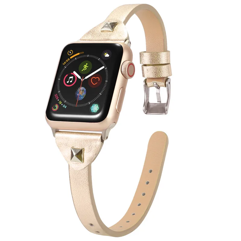 

Slim Leather Strap For Apple Band 40mm 41mm 42mm 38mm 44mm 45mm Correa iWatch Series 7 6 Se 5 4 3 2 1 Fashion Handsome Bracelet