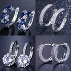 Женские и мужские серьги-кольца, синие, красные, розовые, Золотые серьги в форме сердца, длинные серебряные серьги-кольца, подарок Z22, 2022