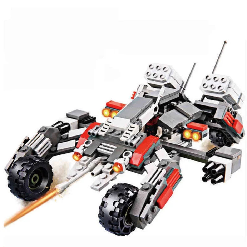 

296PCS Earth Border Phantom Assault Chariot Vehicle Model Building Blocks DIY Educational Bricks Toys Gifts For Children