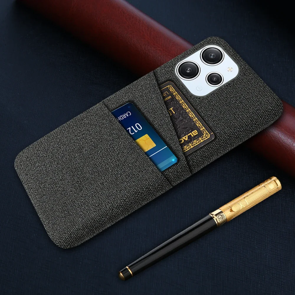 Роскошный тканевый чехол с двумя отделениями для карт Redmi 12 4G 6 79 &quot23053RN02A 23053RN02Y