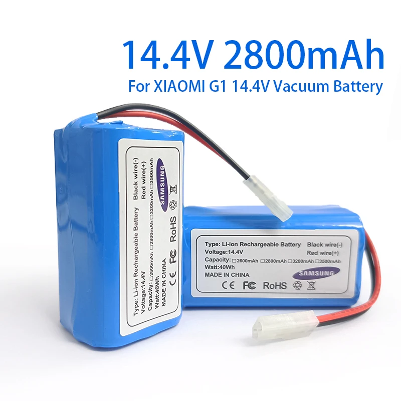 

Литий-ионный аккумулятор 4S1P 100%, 18650 в, 14,4 мАч, для робота-пылесоса Xiaomi G1 MI Essential MJSTG1, батарея для робота-пылесоса, новинка 2800