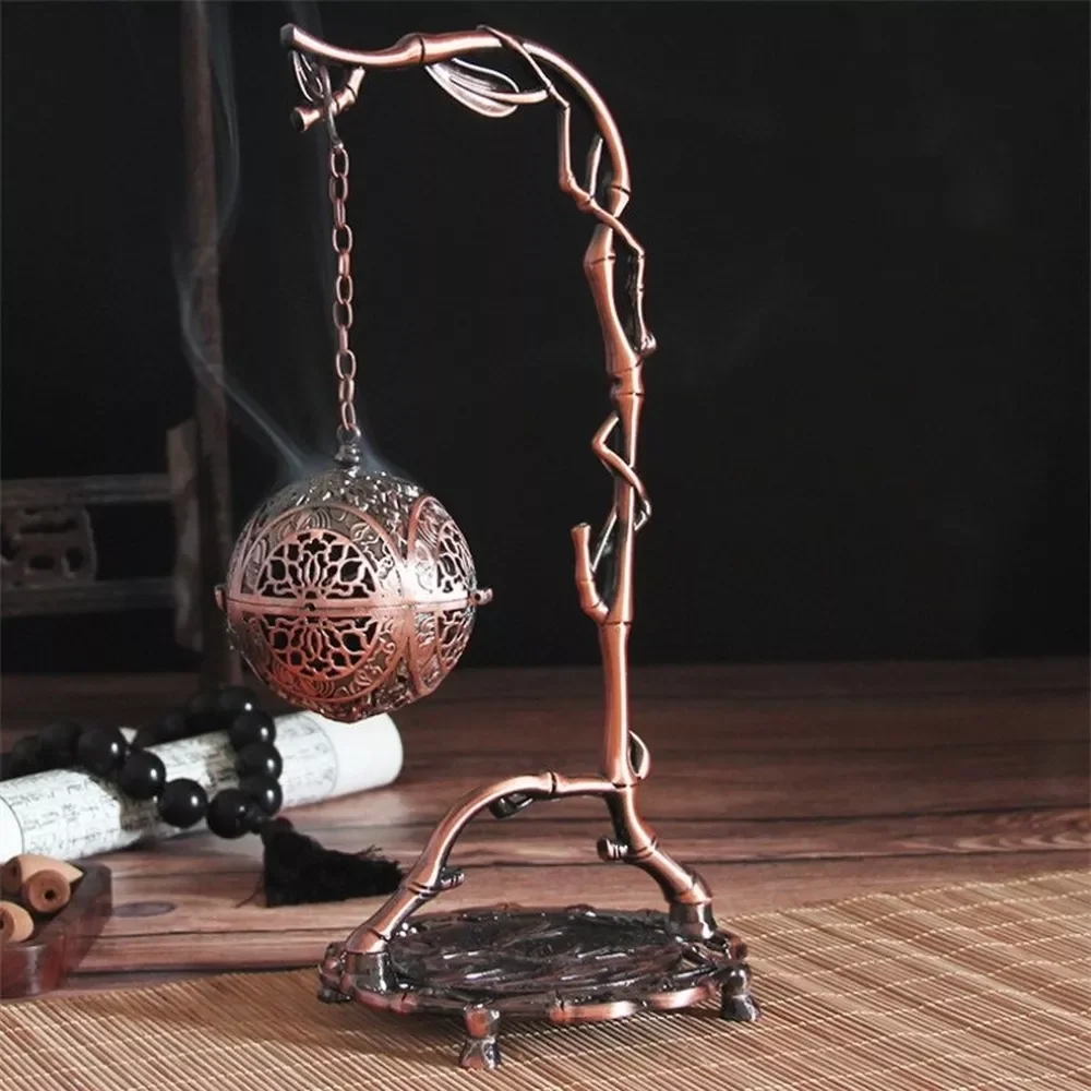 

Creative Antique Hollow Dragon Hanging Backflow Incense Burner Metal Coil Incense Holder Aromatherapy Censer Gift Home Decor