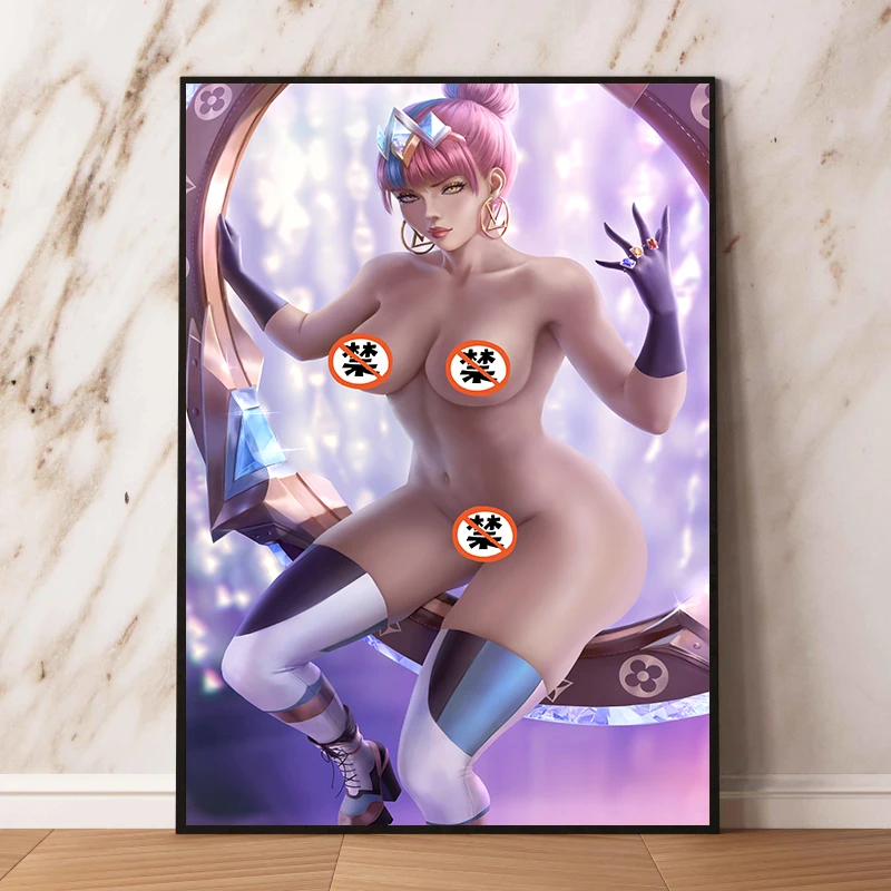 

LOL League of Legends Anime Games Canvas Poster Ahri Qiyana Sexy Girl HD Custom Wall Art Decorative Painting Home Decor Painting