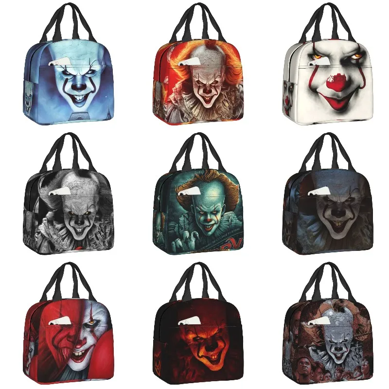 

Horror Movie Character Resuable Lunch Box Women Waterproof Halloween Clown er Thermal Food Insulated Lunch Bag Picnic Tote