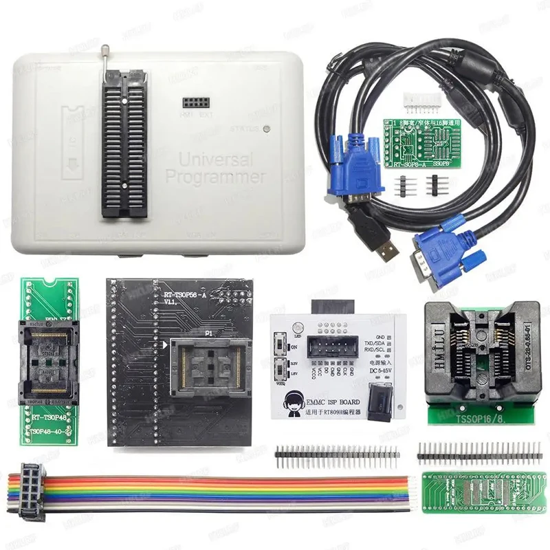 Оригинальный полный адаптер RT809H 58 программатор EMMC-Nand FLASH с адаптером BGA48 BGA63 BGA64