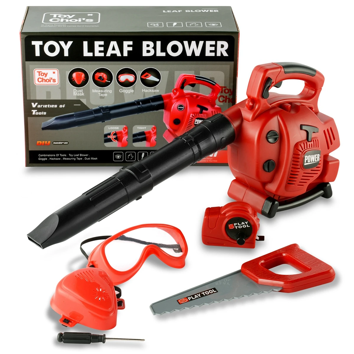 

Korea TOY CHOI’S Pretend Play Leaf Blower Toy Tool Set Outside Kit Outdoor Preschool Gardening Lawn Gift for children Kids boys