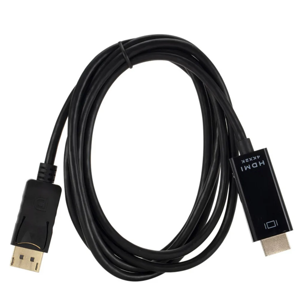 

1.8M 6FT Display Port DP to HDMI Cable 4Kx2K Gold Plated DisplayPort Adapter for MacBook Air Dell Monitor