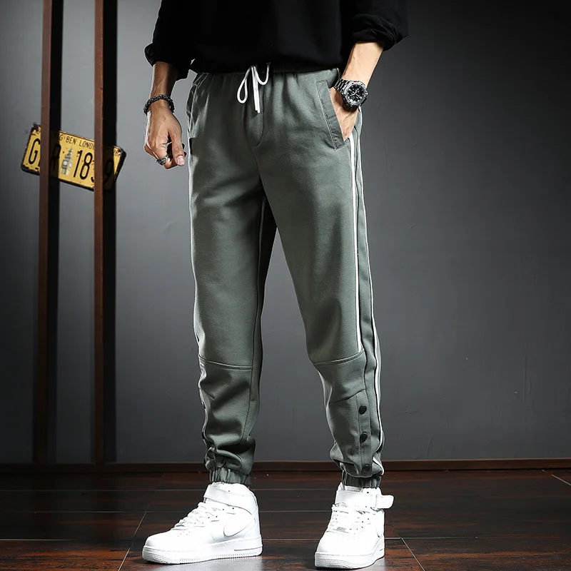 

Men Joggers Autumn Sweatpants Fashion Side Stripe Baggy Pants Mens Sport Casual Jogging Trousers