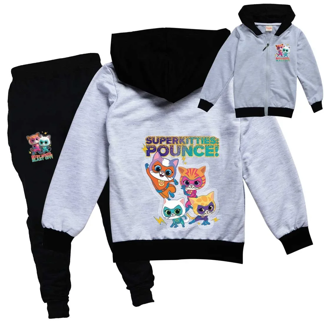 Детская одежда Superkitties детская толстовка на молнии куртка брюки комплект из 2