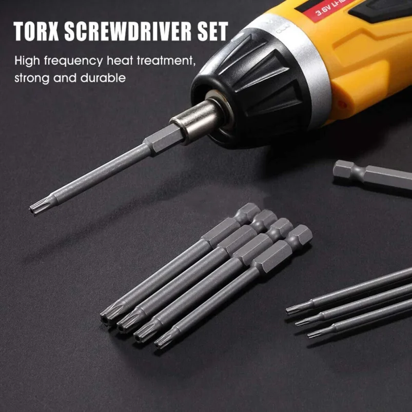 Набор из 11 бит Torx Security, магнитный набор отверток из стали S2, 50100 мм, звездообразные отвертки для пылесосов Shark T6-T40 (art.: 3920dc261cc32) - 3920dc261cc32
