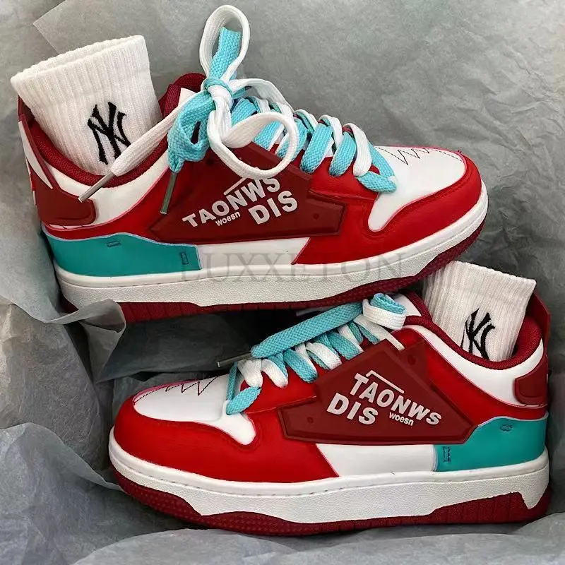 

Fashion Men Platform Thick-sole Sneakers Outdoor Mixed Colors Sports Comfort Running Shoes Lace-Up Casual Shoes