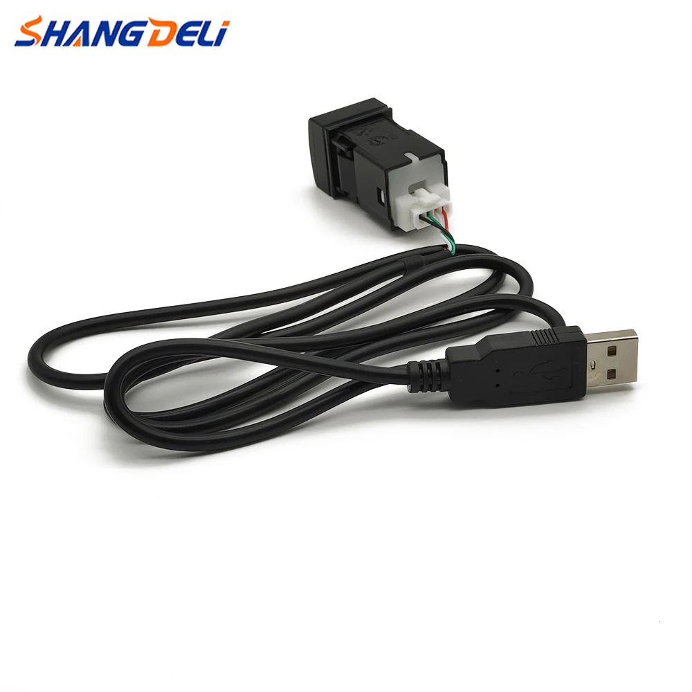 

Car USB Charger Quick Charge Auto Phone Charging Adapter Button for Toyota Camry Corolla Rav4 Land Cruiser Prado 2018 2019 2020