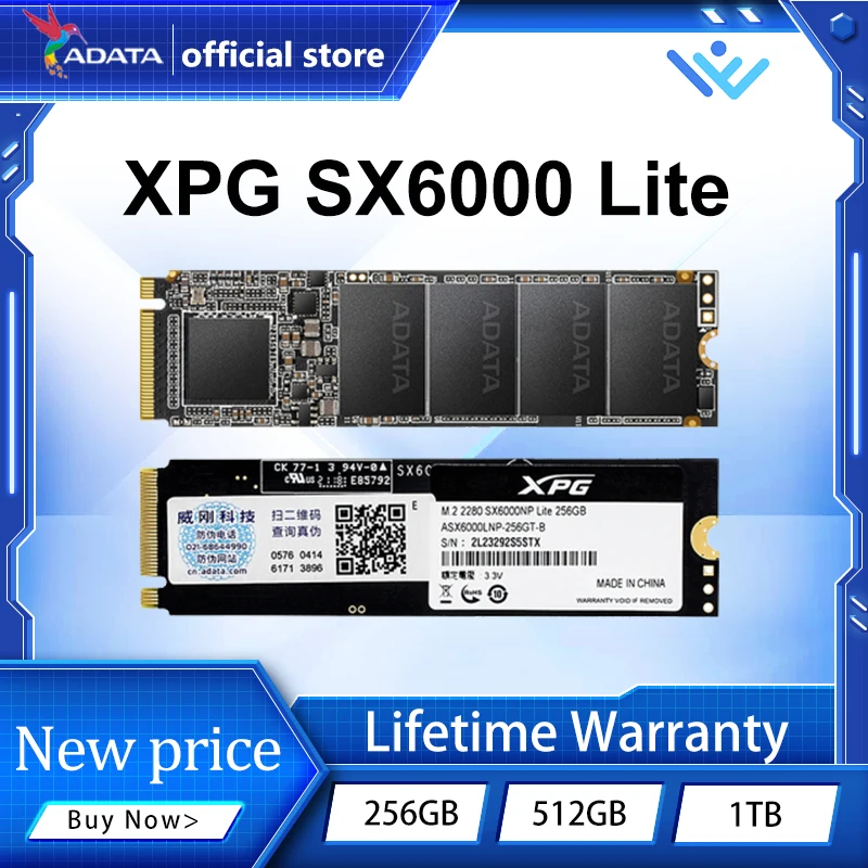 

ADATA XPG GAMMIX S11 Lite SSD PCIe Gen3x4 M.2 512 ГБ 256 ГБ 1 ТБ NVME Внутренний твердотельный накопитель внутренний жесткий диск