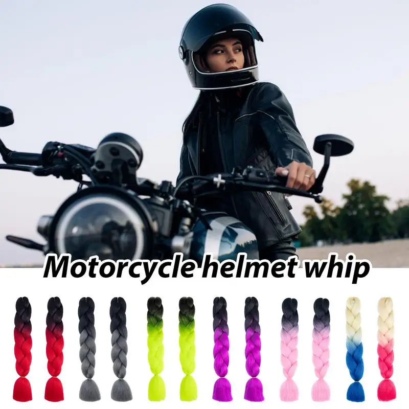 

Женские косички для волос, съемные шлемы, косички для волос, головные уборы для конского хвоста, аксессуары для украшения волос на велосипедный шлем для мотокросса