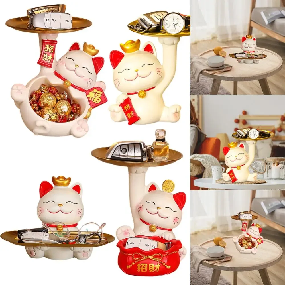 Креативный Лоток Для Хранения Ключей В Неокитайском Стиле С Милым Дизайном Кота