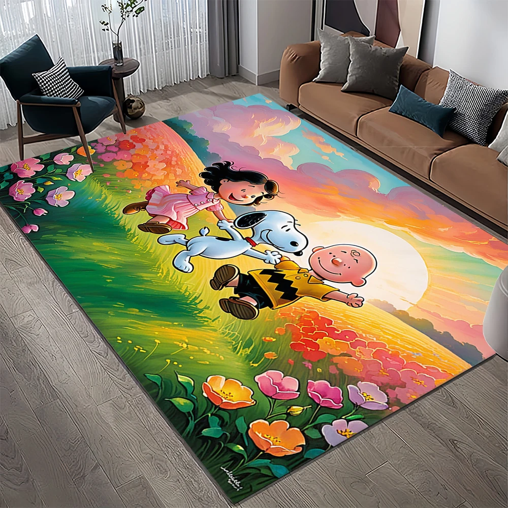 Ретро Снупи Кавайный мультяшный коврик для собаки ковры гостиной спальни дивана