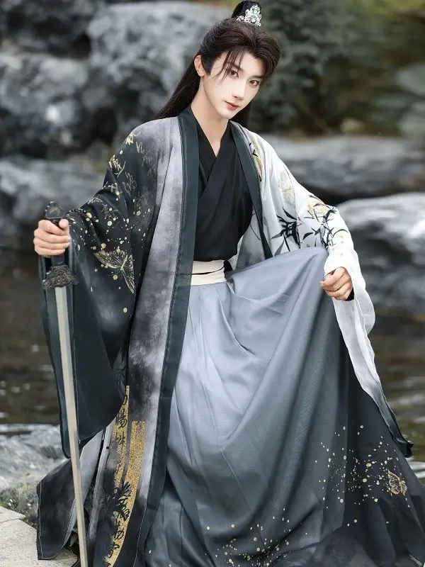 Традиционный китайский костюм для косплея Hanfu мужчин старинная модель мужской на